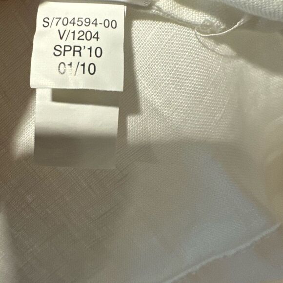 Banana Republic White 100% Linen Long Sleeve Shirt Tunic - Picture 12 of 13